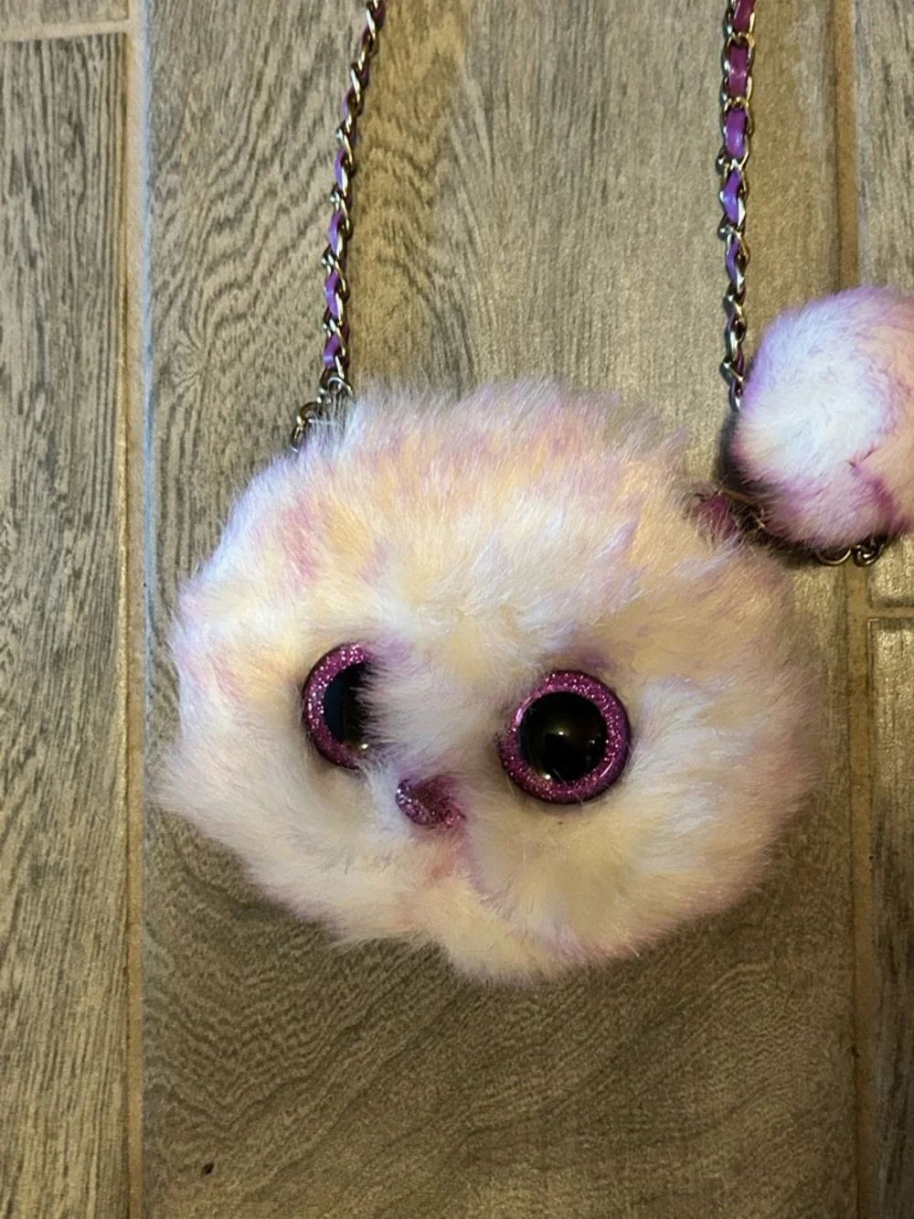 Ty Plush Light purple Fuzzy Kenya the Ostrich Crossbody Bag